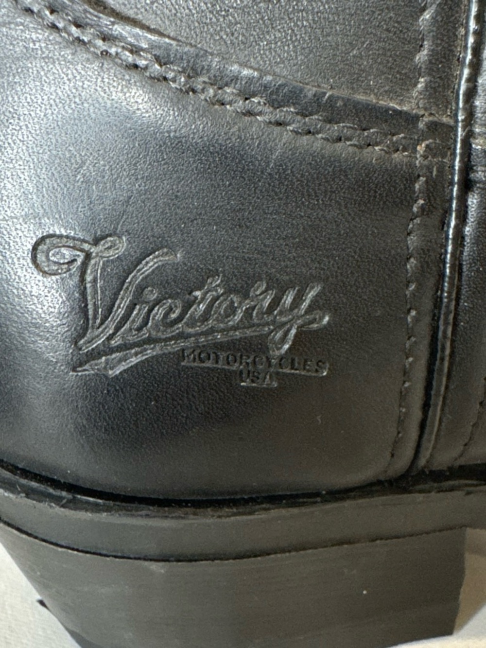 Victory Motorcycles Renegade Black Leather Riding Boots Womens 7 Biker Western